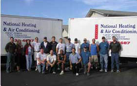 The staff of National Heating and Air Conditioning