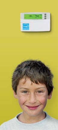 Boy with thermostat